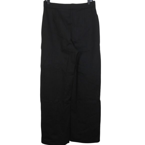 Halara Black Asymmetric High Waist Zip Pocket Straight Leg Ponte Pants Sz Large - Picture 3 of 8